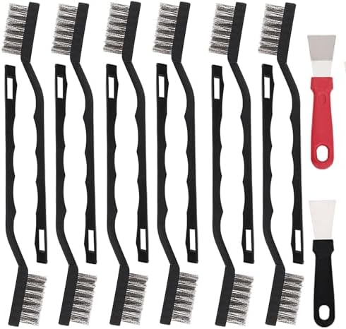 48 Pcs Mini Stainless Steel Wire Brush Set, Wire Scratch Brush by Unknown