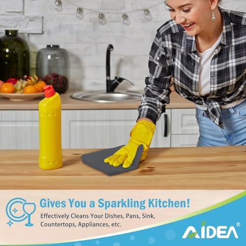 AIDEA Microfiber Cleaning Cloth Grey 50PK, Microfiber Towels 11.5×11.5" - Image 5