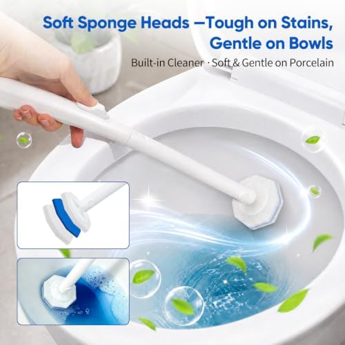 2 Disposable Toilet Brush and Holder Set, - Image 5