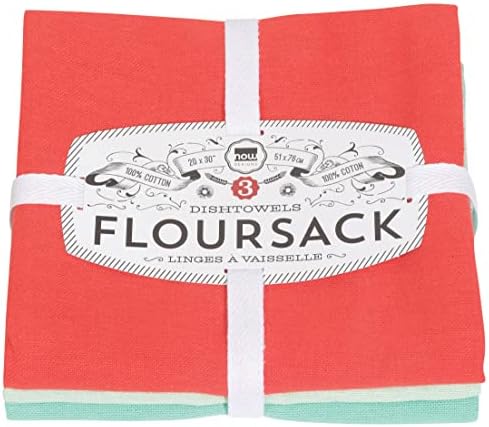 Now Designs Floursack Kitchen Towels Quick Dry Cotton Hand Towel Set, by NowDesigns