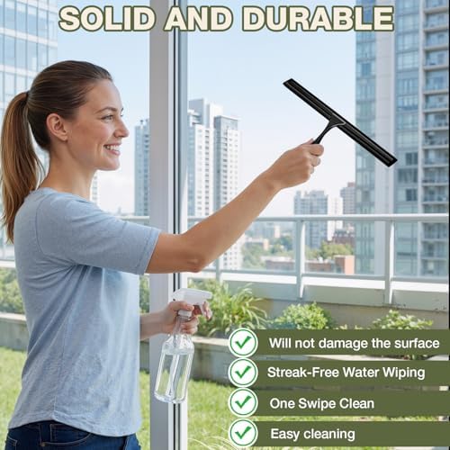 FARMER 10-Inch Shower Squeegee for Glass Doors, Windows and Mirrors - Image 4
