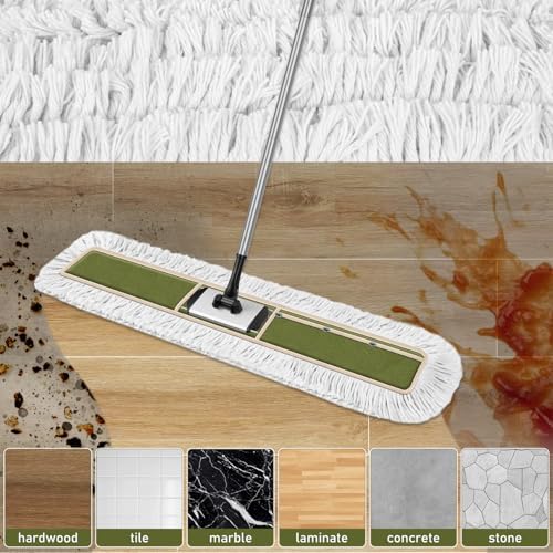 36" Commercial Dust Mop Pads Refills: Reusable Mop Head Replacement - Image 7
