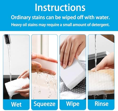 SmilinFit Magic Cleaning Erasers, Kitchen Sponge 10 Pack 2X Density Melamine - Image 4