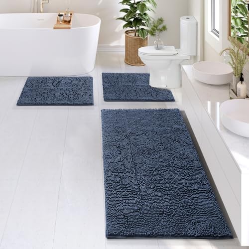 Hearth & Harbor Bathroom Rugs, Chenille Bath Mat - Image 4