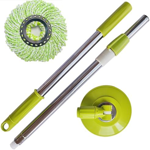 Spin Mop Replacement Handle, 47.6-inch 360 Degrees Rotating Telescopic by Unknown