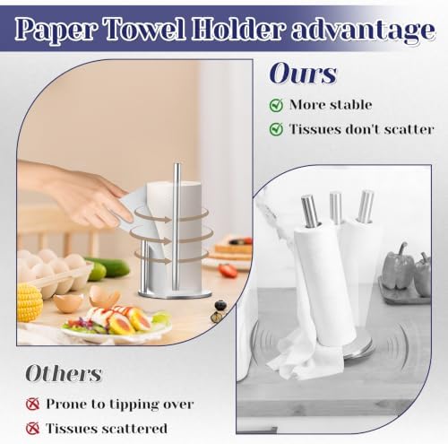 Sliver Paper Towel Holder, Countertop Paper Towel Holder - Image 6