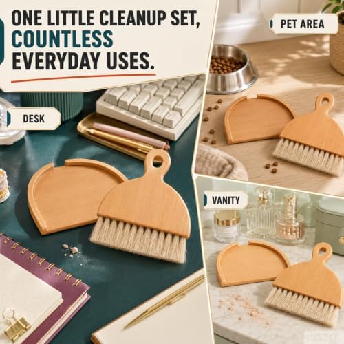Desktop Table Dustpan and Brush Set - Image 5