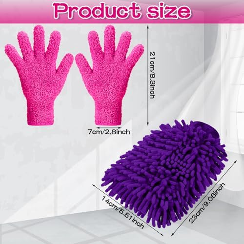 Potchen 6 Pcs Microfiber Dusting Mitt Glove - Image 2