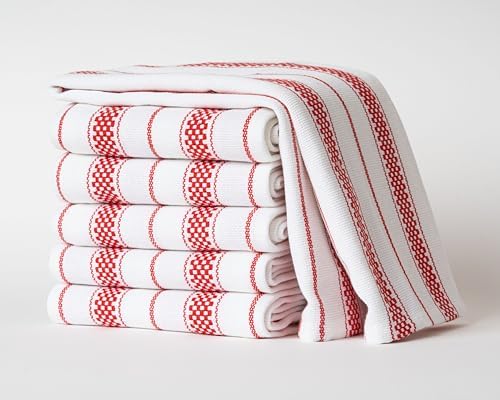 Kitchen Towels Set – Pack of 6 Extra Large Premium Cotton Dish Towels - Image 2