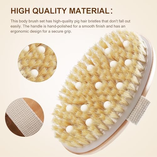 DEBETOOL Dry Brush Set with 3 Detachable Heads, Natural Boar Bristle - Image 3