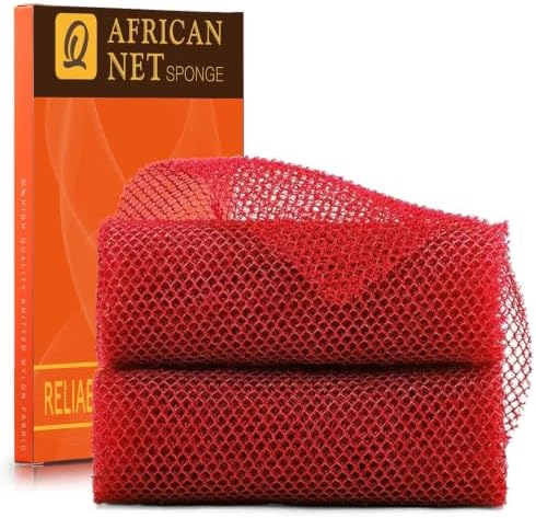 UJFQBH 2 Pieces African Bath Sponge African Net Long Net Bath Sponge by BuyNow