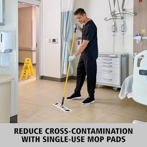 Rubbermaid HYGEN Disposable Microfiber Pad 18 Quick Connect Mop System 50 Count - Image 5
