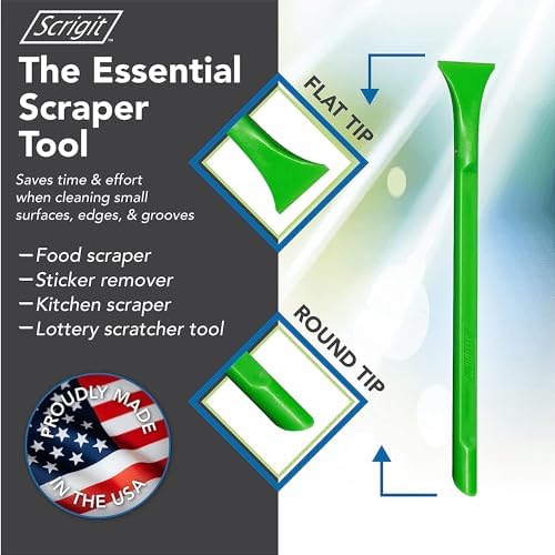 Scrigit Scraper Wide Blade No-Scratch Plastic Scraper Tool, 6 Pack - Image 2
