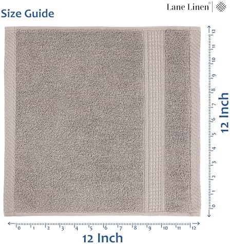 LANE LINEN Bath Washcloths 100% Cotton 12 Pack Soft Absorbent - Image 5