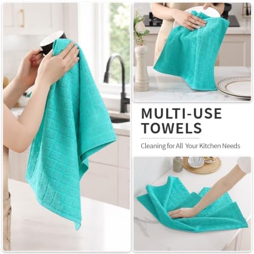 Kitinjoy Premium Cotton Check Kitchen Towels 6 Pack - Image 4