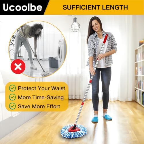 Spin Mop Replace Head for O-Cedar RinseClean 2-Tank Mop Refill, 4+3 Pack - Image 6