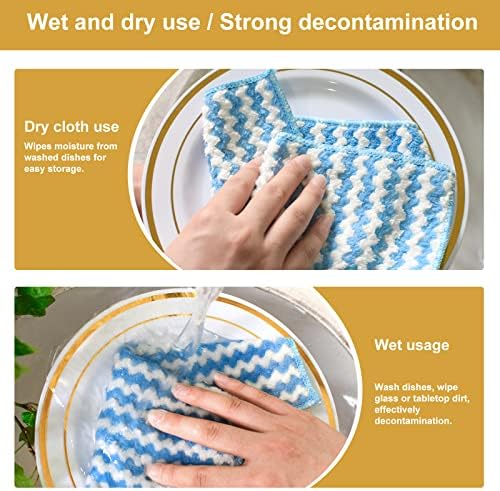 Microfiber Cleaning Cloths, 12 Pack, 10 x 10 in, Kitchen Towels - Image 6