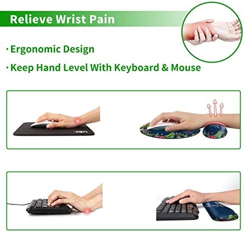 Ergonomic Keyboard Wrist Rests Gel Memory Foam Mouse Pad - Image 2