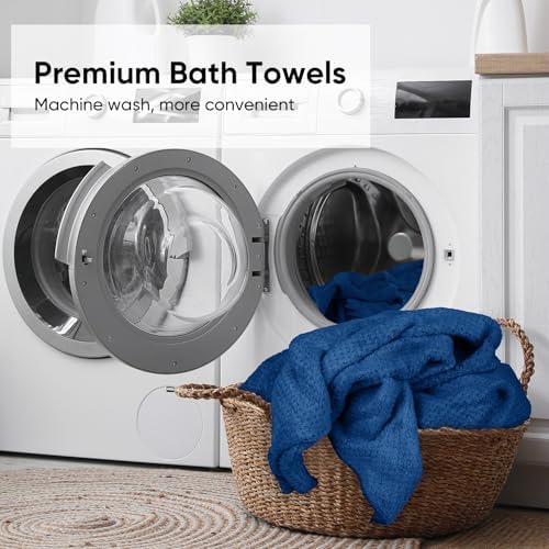 HOMEXCEL 6PK Bath Towel Set, 24x48 in, Absorbent&Quick Dry Towels - Image 7