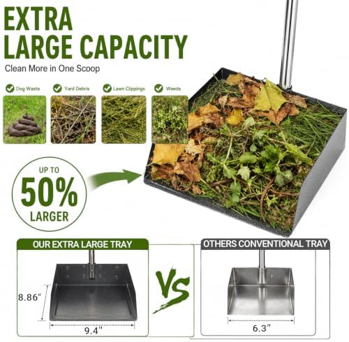 T2Y Pooper Scooper Extra Long Handle, Rake+Tray+Spade Set - Image 4