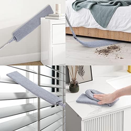 Retractable Gap Dust Cleaner, 3 Microfiber Cloths, 30-100 Inch Handle - Image 2