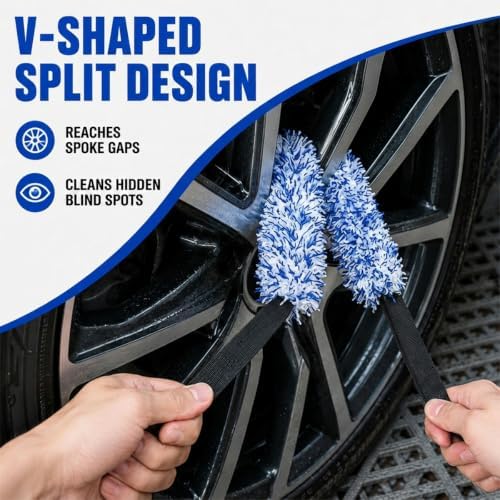 2PCS Microfiber Wheel Barrel Cleaning Brush, Highly Absorbent - Image 3