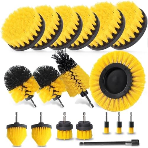 18 Pcs Drill Brush Attachments Set, Drill Brush by ROIKETU
