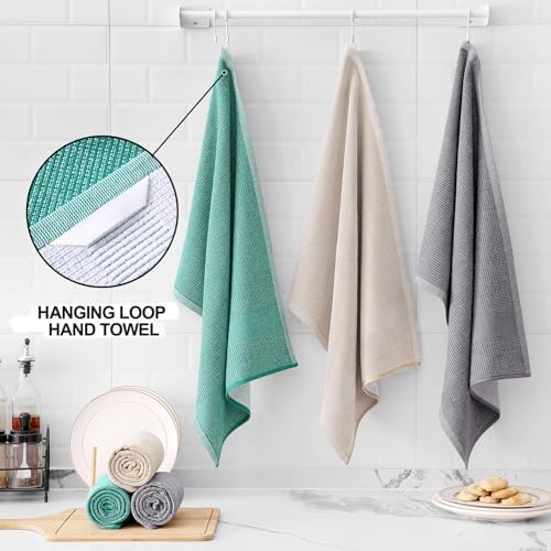 Homaxy 380 GSM Cotton Premium Kitchen Towels 6 Pack - Image 3
