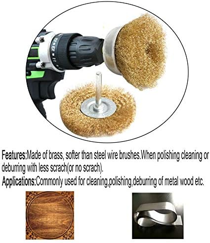 FPPO 5pcs Brass Wire Wheel Brush Kit - Image 7