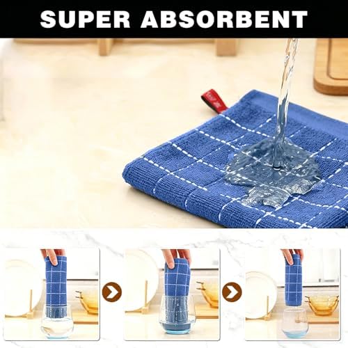 QUILTINA Kitchen Towels 6 Pack, 12 x 12 Inches - Image 5