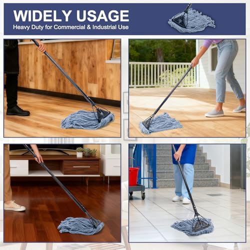 Commercial Industrial Mop for Floor Cleaning, 3 Extra Large Replacement Head - Image 2