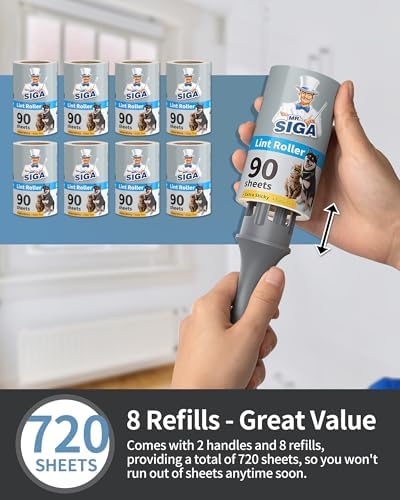 MR.SIGA Extra Sticky Lint Roller Pet Hair Remover - Image 6