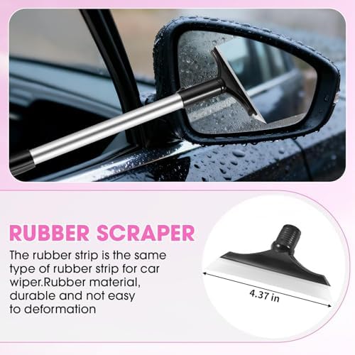 Pink Windshield Cleaner Tool, Car Interior Cleaning Kit - Image 4