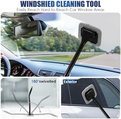 21Pcs Car Cleaning Kit with High Power Handheld Vacuum, Car Wash Mop with Long - Image 5