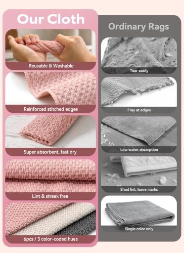 Dish Cloths 6-Pack 12x12 Inch - Image 6