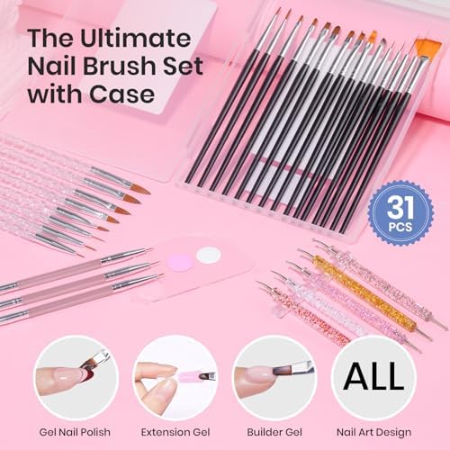 Beetles Nail Art Brushes 31pcs - Image 2