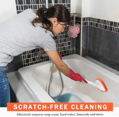 Baderke 4 Pcs Tub Tile Scrubber Cleaning Brush Pad - Image 3