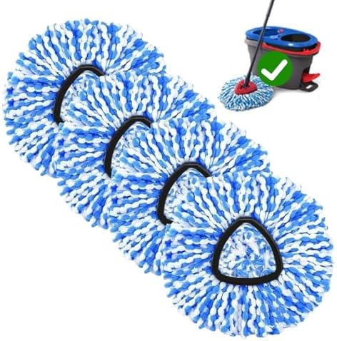 4-Pack Spin Mop Replacement Head by FOOKCIAN