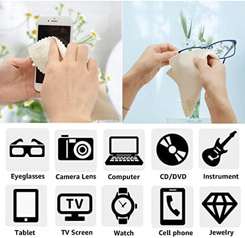 4 Pack Natural Chamois Glasses Cleaning Cloths - Image 4