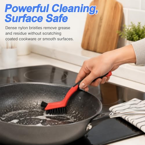6 Pcs Nylon Cleaning Brushes, Non Scratch Detail Cleaning Brush - Image 6