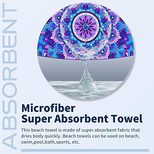 TwoYek Microfiber Beach Towel Extra Large 71x32 Mandala Leaves 2 Pack - Image 6