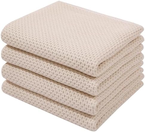 Homaxy 100% Cotton Waffle Weave Kitchen Dish Towels 4-Pack by Homaxy