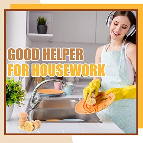 Nuenen 40 Packs Bamboo Dish Scrub Brush Set Sisal Kitchen - Image 7