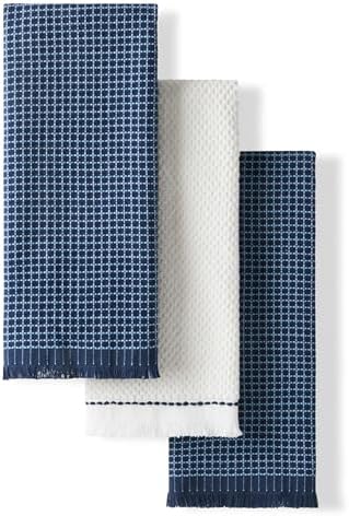 KitchenAid Gourmet Series Gridlines Kitchen Towels 3-Pack Set, 100% Cotton by KitchenAid