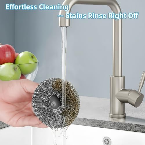 2 Pack Stainless Steel Scrubber Set, Durable & Convenient Stainless Steel - Image 5