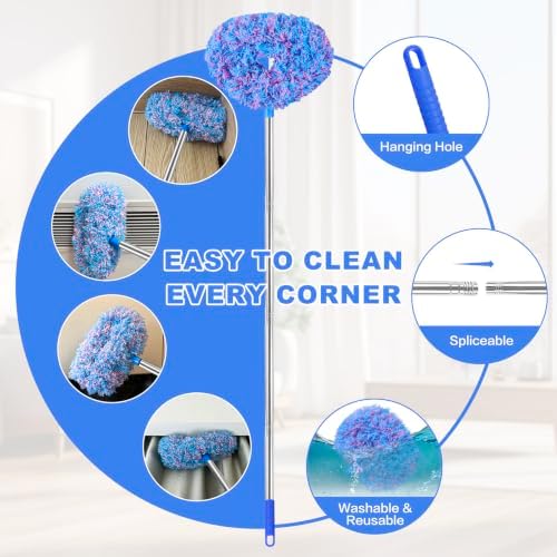 Ceiling Fan Cleaner Duster Reusable Microfiber Ceiling Fan Blade Cleaner - Image 3