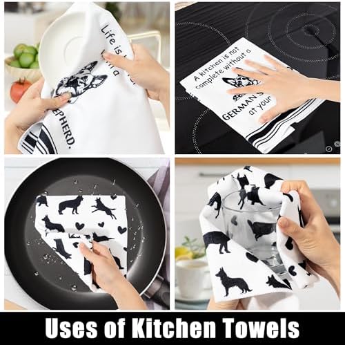 R HORSE German Shepherd Kitchen Dish Towel - Image 2