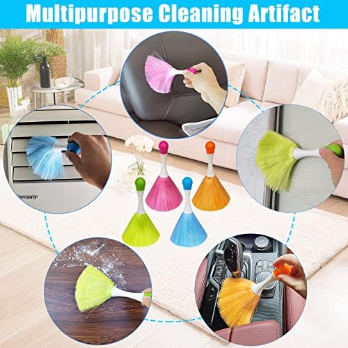 4 Pack Small Feather Duster, Washable Microfiber Duster, Suitable - Image 6
