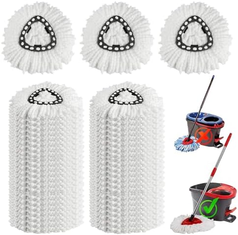20 Pack Spin Mop Refills, 100% Microfiber Spin Mop Replacement Head by YGPHO