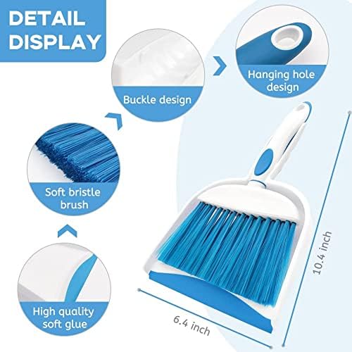 Small Broom and Dustpan Set, Small Dustpan and Brush Set, Mini Dust pan and - Image 3